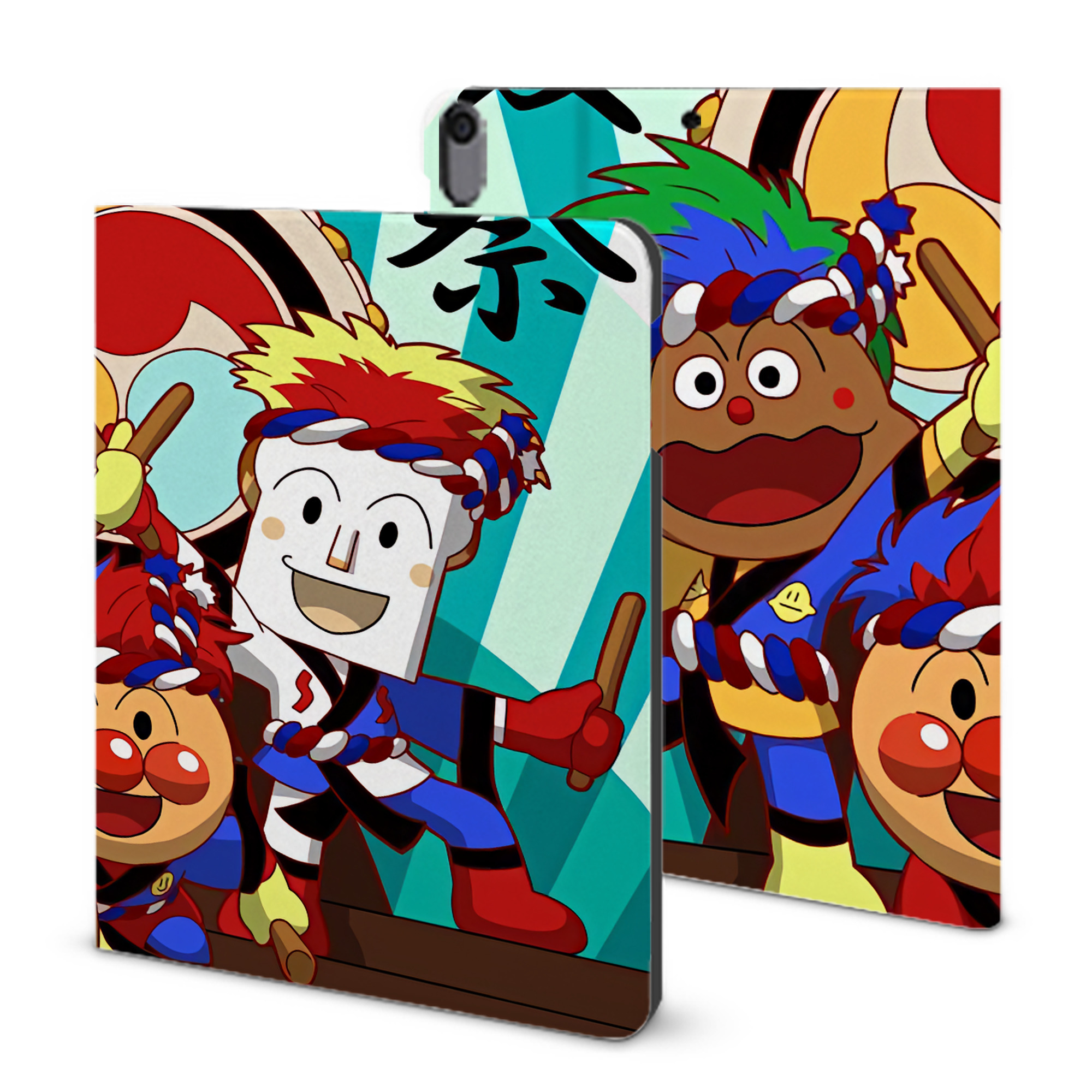 （画像用） アンパンマン Anpanman IPad ケース ブック型 PUレザー TPU 耐衝撃 軽量 薄型 ペン収納なし 全面保護 IPad 各モデル対応